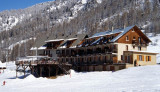 Vue hiver -Hôtel La Cascade Ceillac