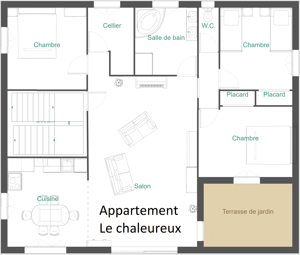 Appartement 6 personnes - Le Chaleureux Appartement 6 personnes - Le Chaleureux