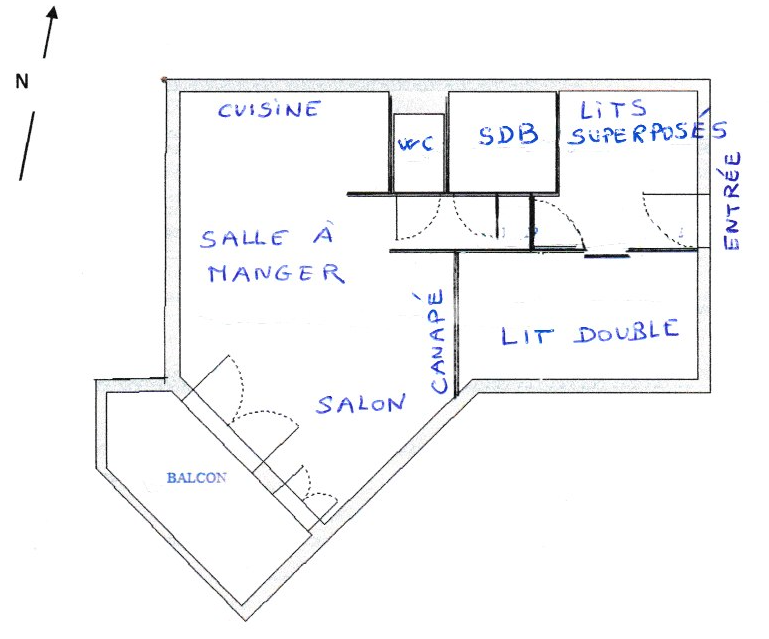 Appartement 6 personnes - Résidence Clôt La Chalp n°314