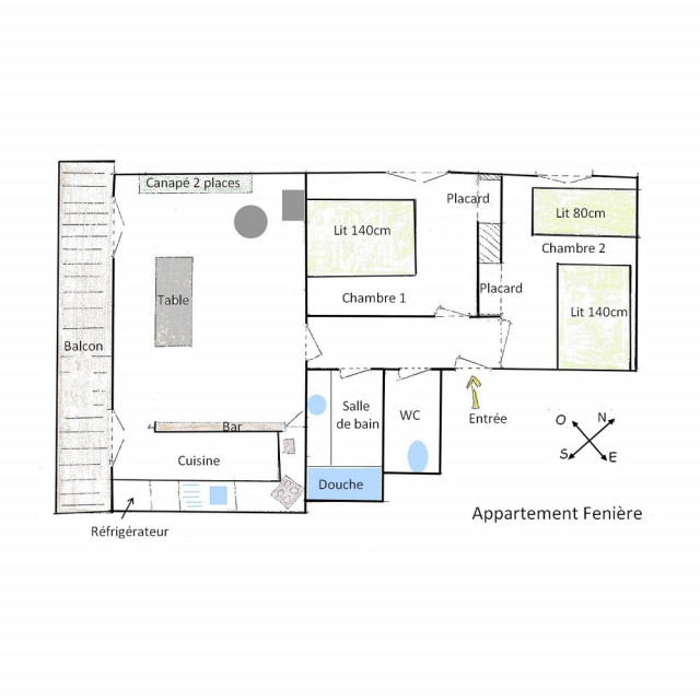 Appartement 4 personnes - La Fenière - © Appartement 4 personnes - La Fenière Appartement 4 personnes - La Fenière