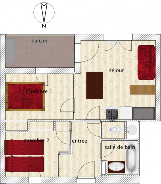 Appartement 4 personnes - Les Granges d'Arvieux n°212 Appartement 4 personnes - Les Granges d'Arvieux n°212
